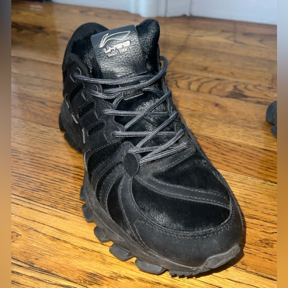 Black Horsehair Sneakers